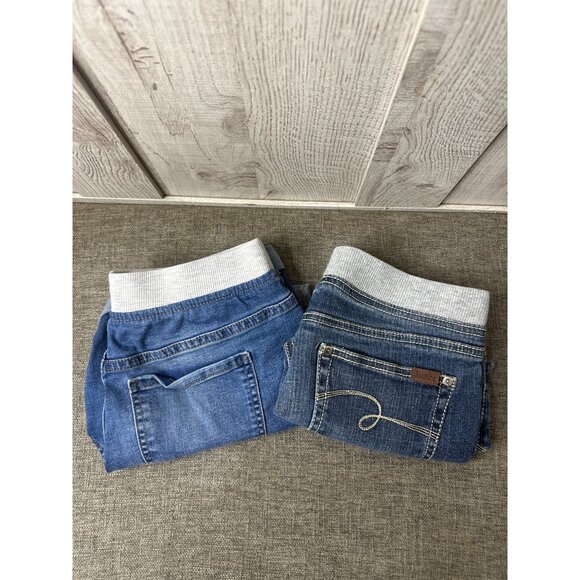 Other - Girls Denim Shorts Pull on Waistband Size 14 Justice Wonder Nation Set of 2
